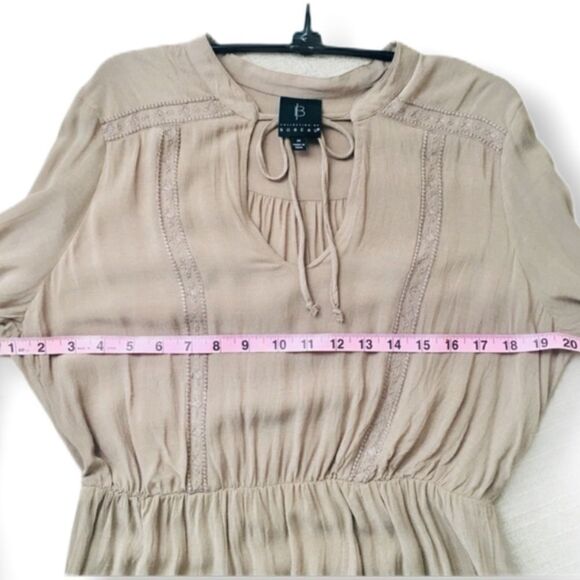 Bobeau Liv Boho 3/4 Sleeve Summer Shirt Dress - Picture 8 of 13